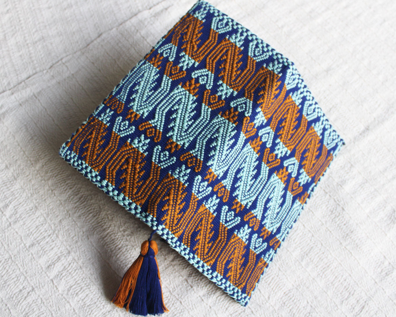 Billetera Quetzalcóatl Turquesa Dorado