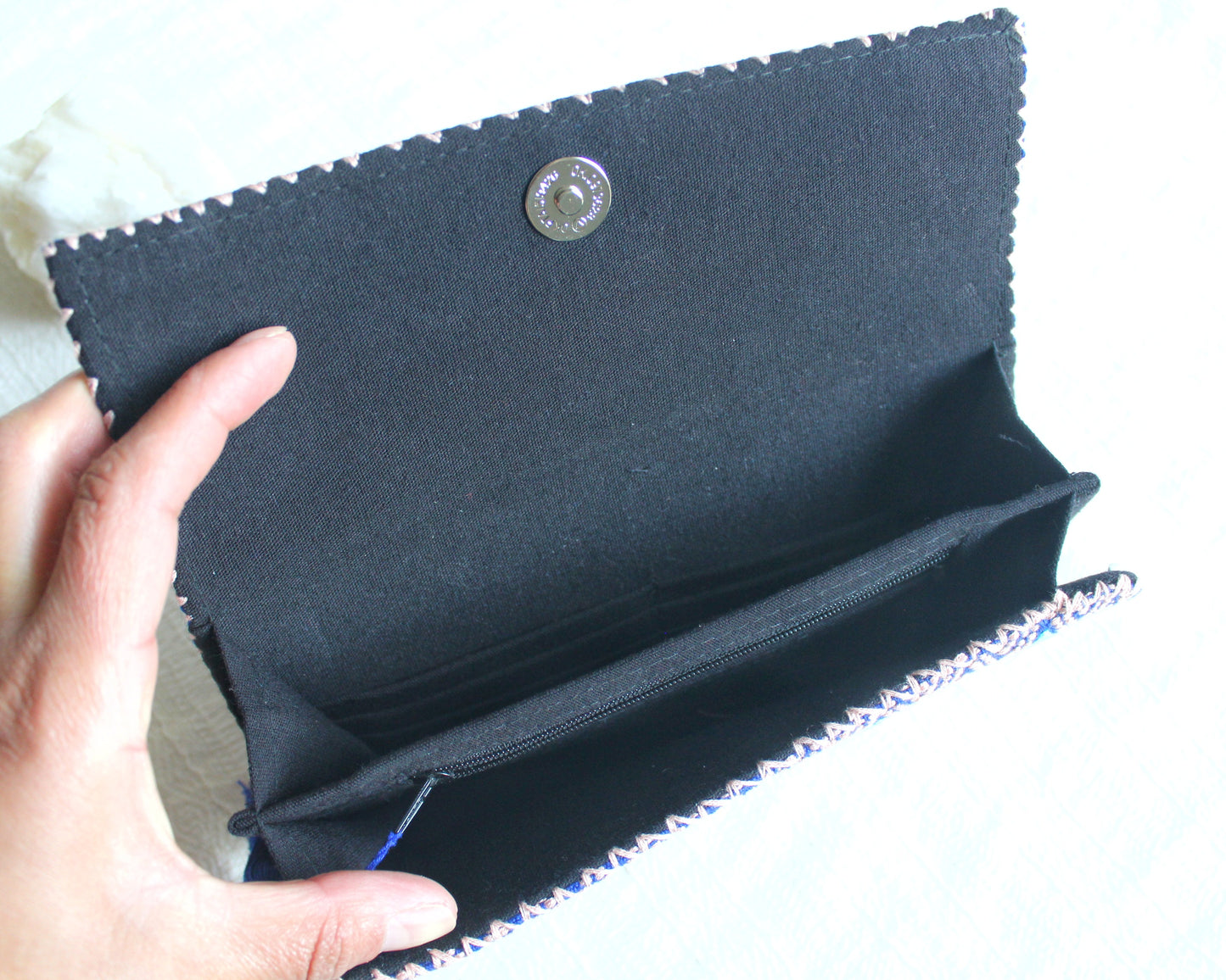 Cartera Grande Flores Azules