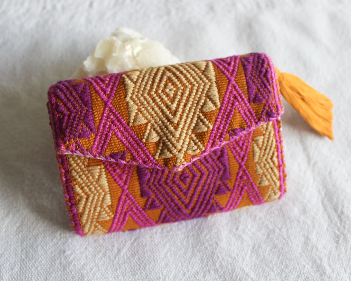 Cartera Estrellas D Morado Amarillo