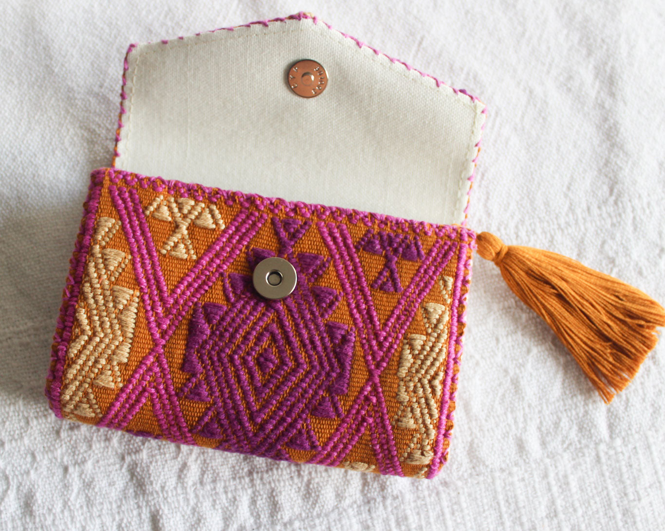 Cartera Estrellas D Morado Amarillo