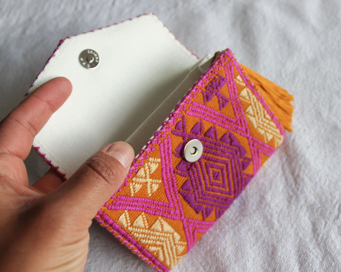 Cartera Estrellas D Morado Amarillo