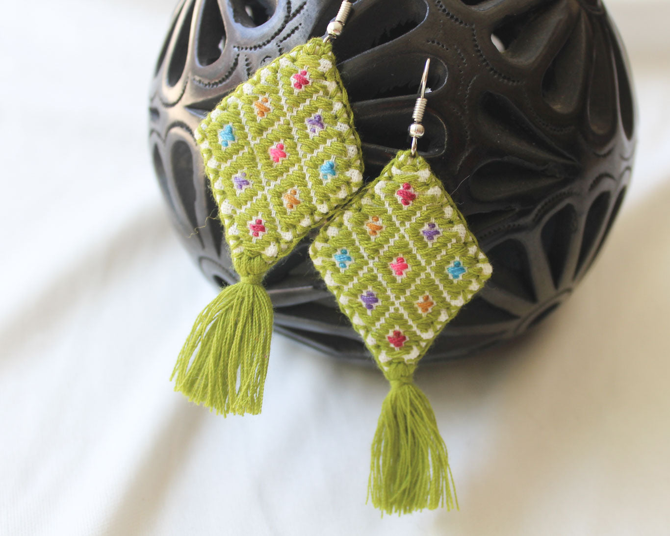 Aretes Cosmos Verde Claro