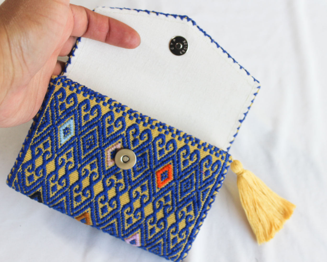 Cartera Rizado Amarillo Azul