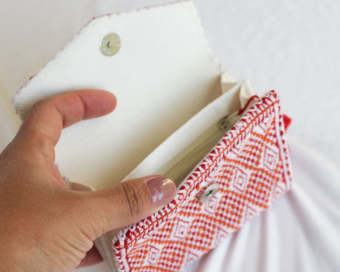 Cartera SJOL JTOTIC Rojo Blanco