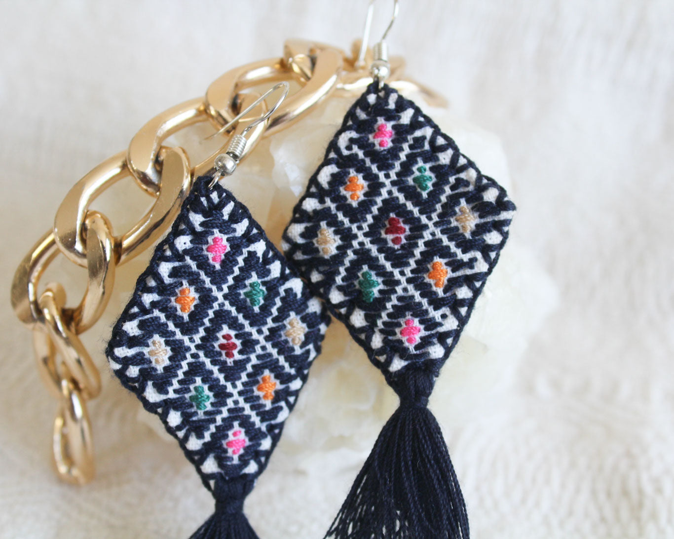 Aretes Cosmos Azul Marino