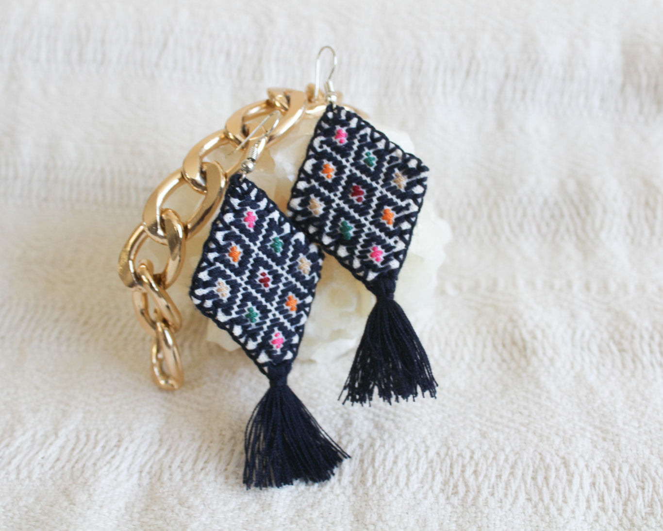 Aretes Cosmos Azul Marino