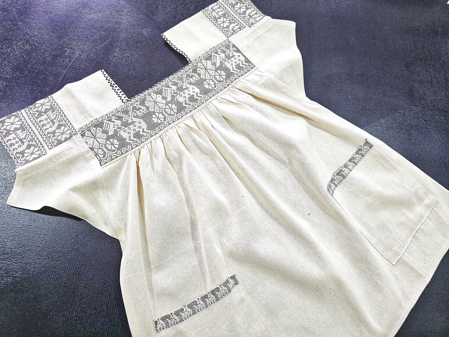 Blusa Tradicional Bordada Venados Negro M - L