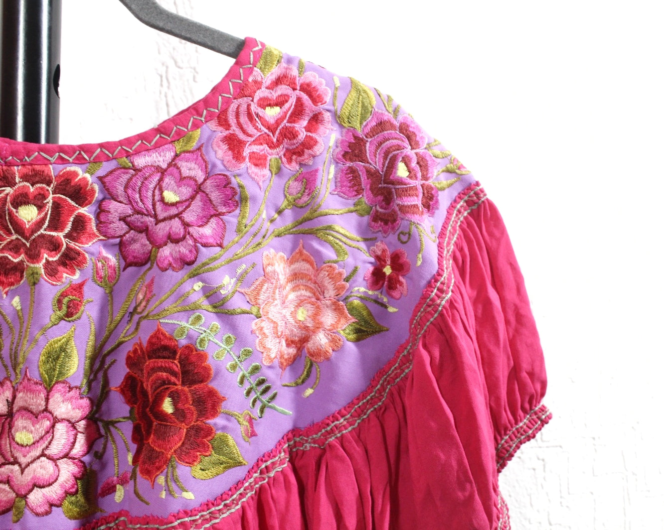 Blusa Abigail Flores Rosa Mx XXL