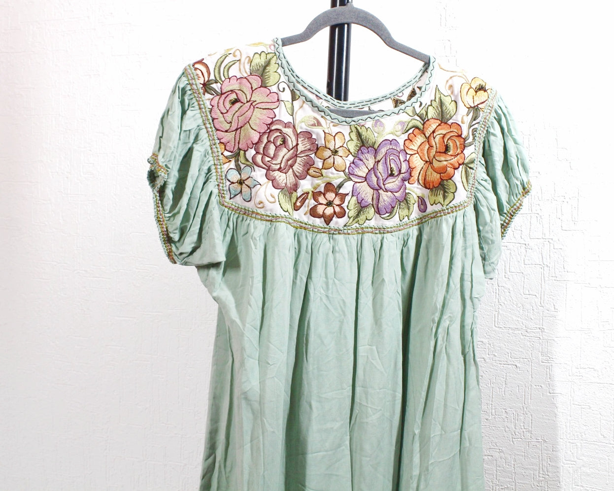 Blusa Abigail Flores Menta XXL