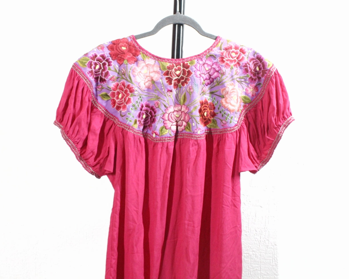 Blusa Abigail Flores Rosa Mx XXL