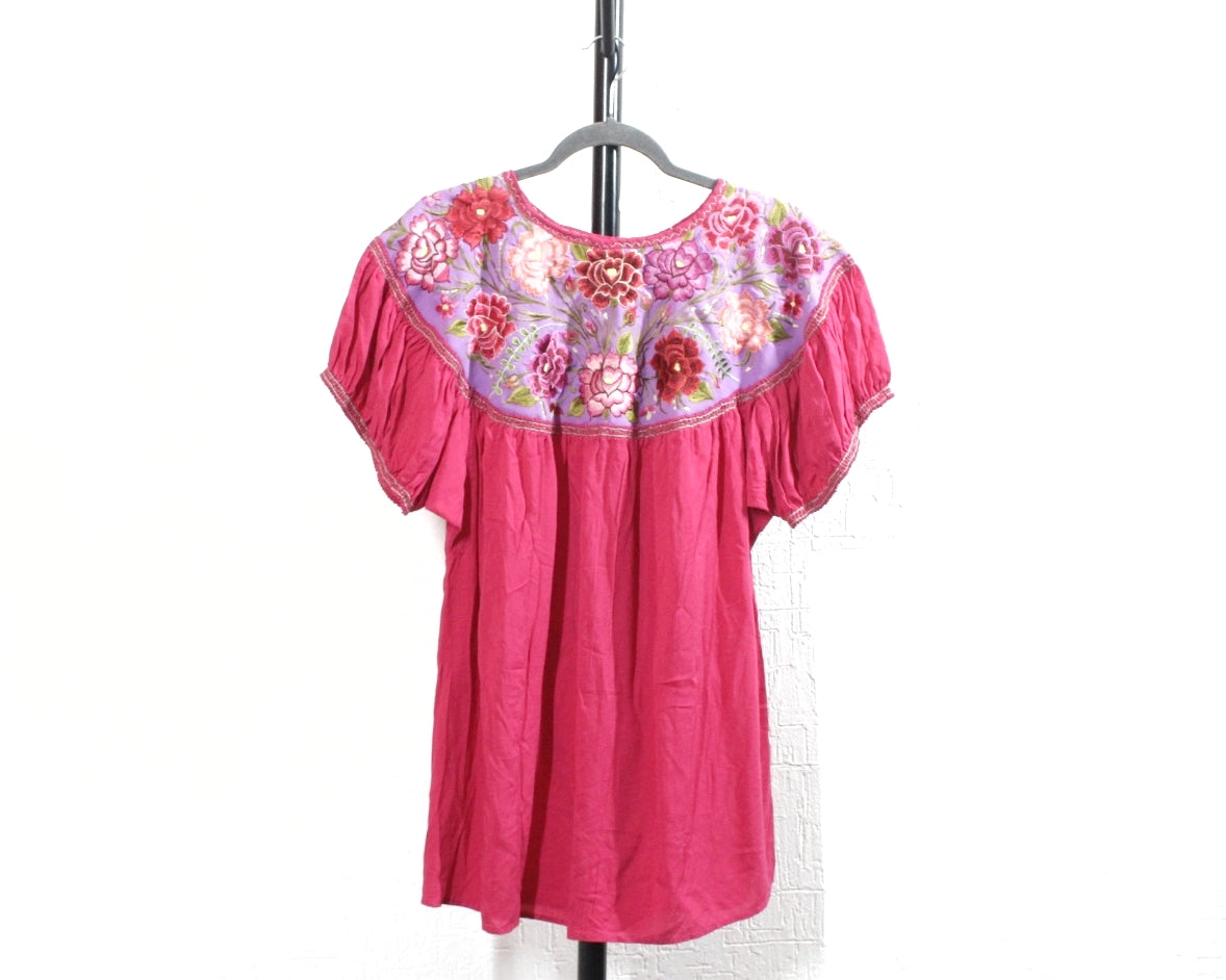 Blusa Abigail Flores Rosa Mx XXL