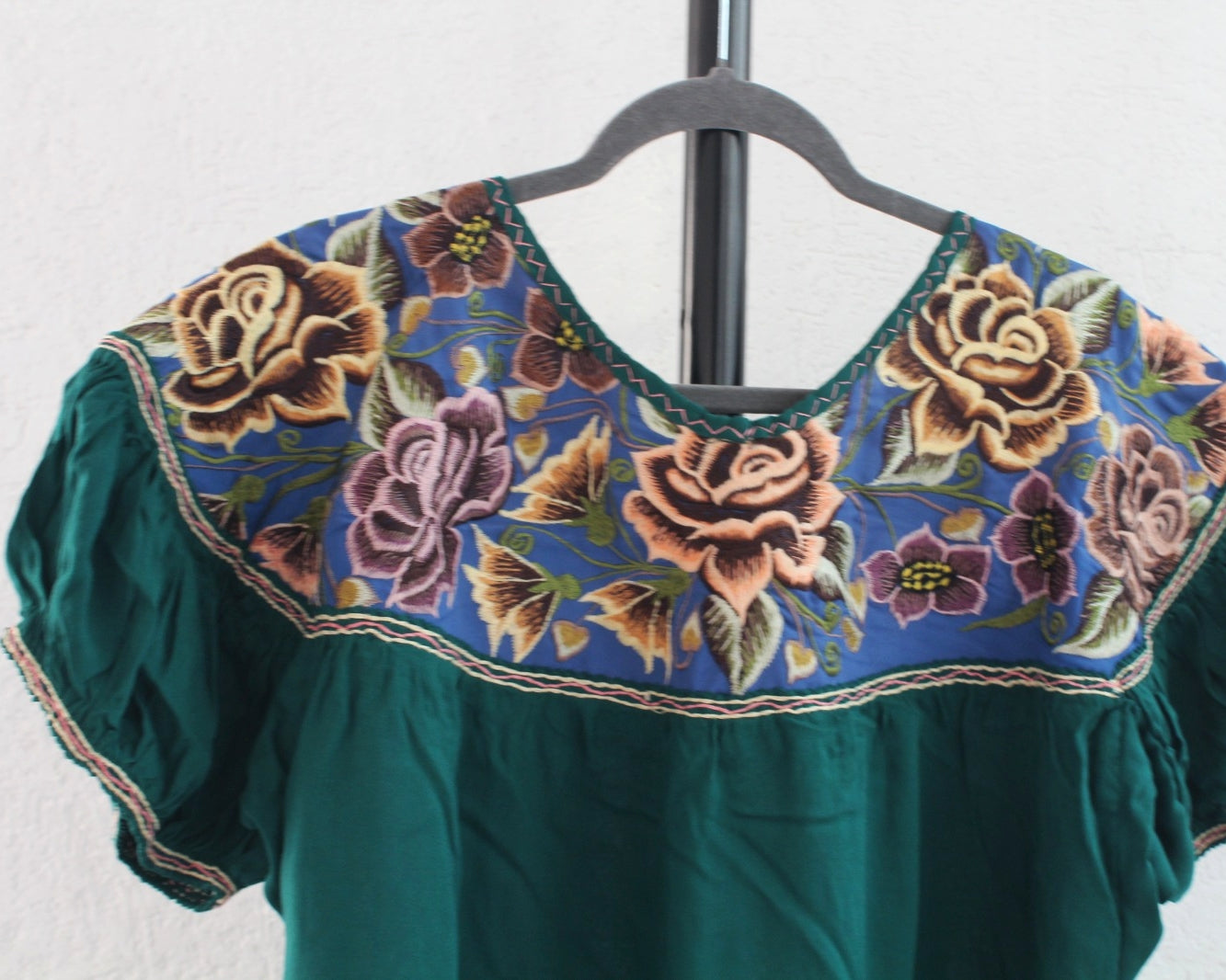 Blusa Abigail Flores Verde Esmeralda XXL