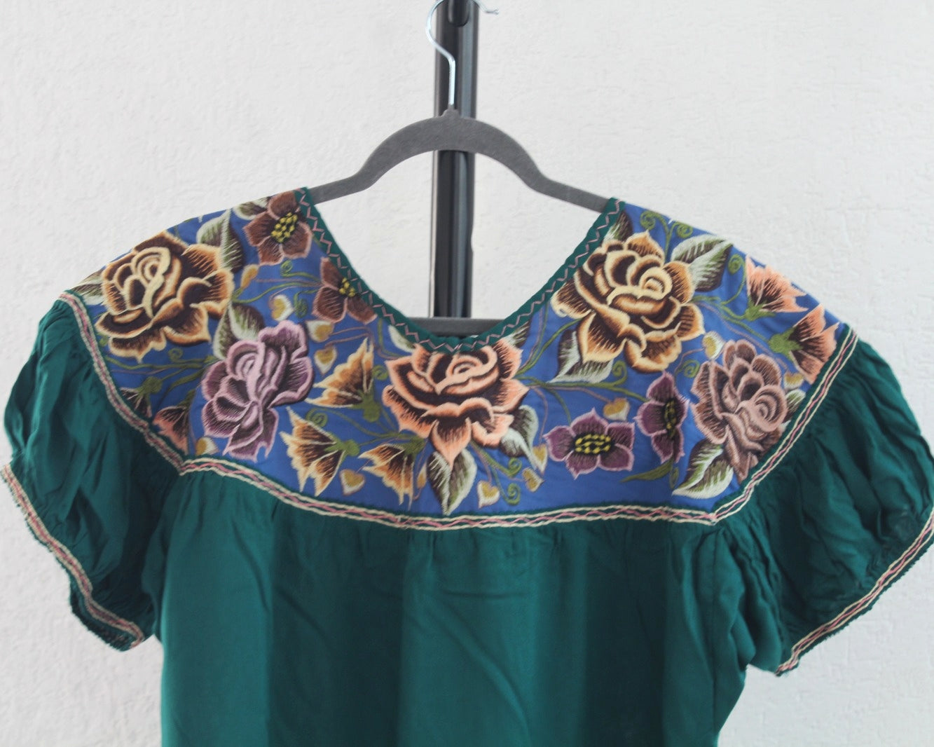 Blusa Abigail Flores Verde Esmeralda XXL