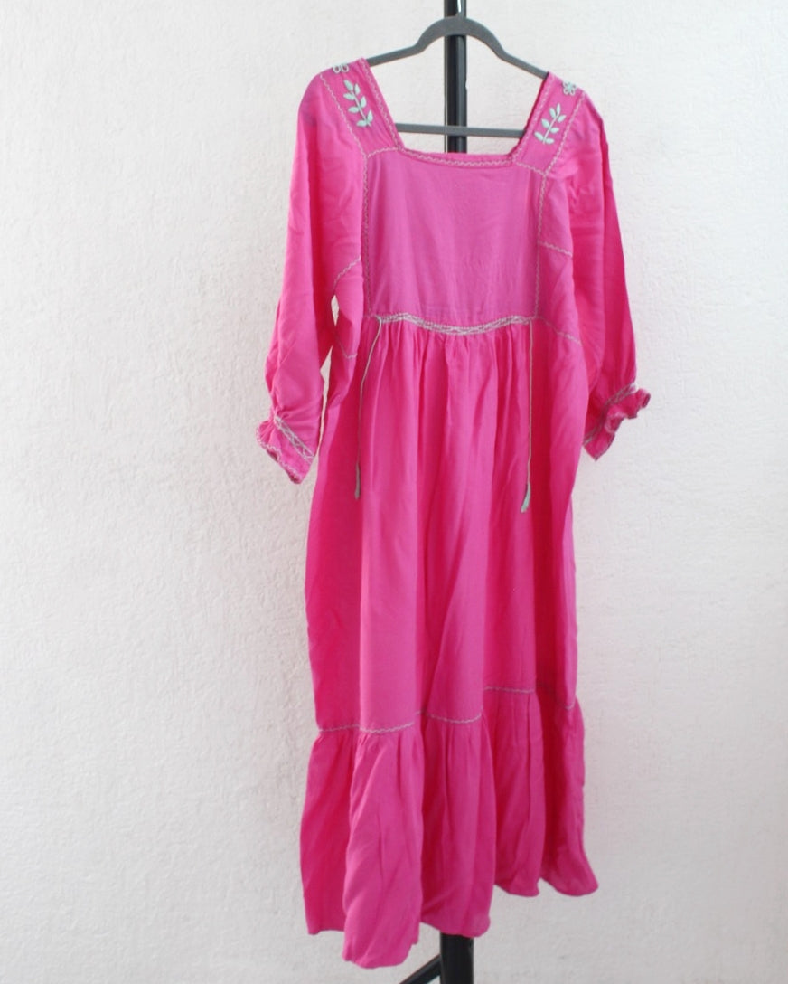 Vestido Estrellas Rosa Turquesa XL