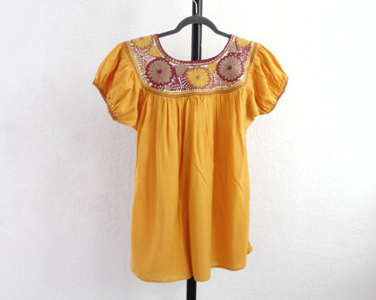 Blusa Aguacatenango Amarillo Vino Beige