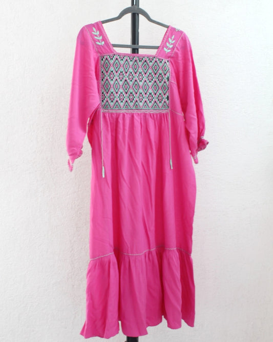 Vestido Estrellas Rosa Turquesa XL