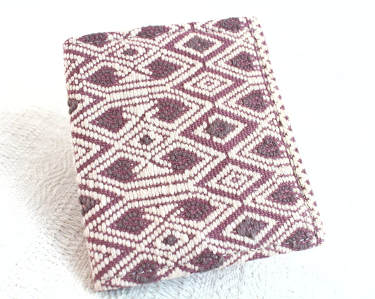 Tarjetero Flores Blanco Rosa Palo