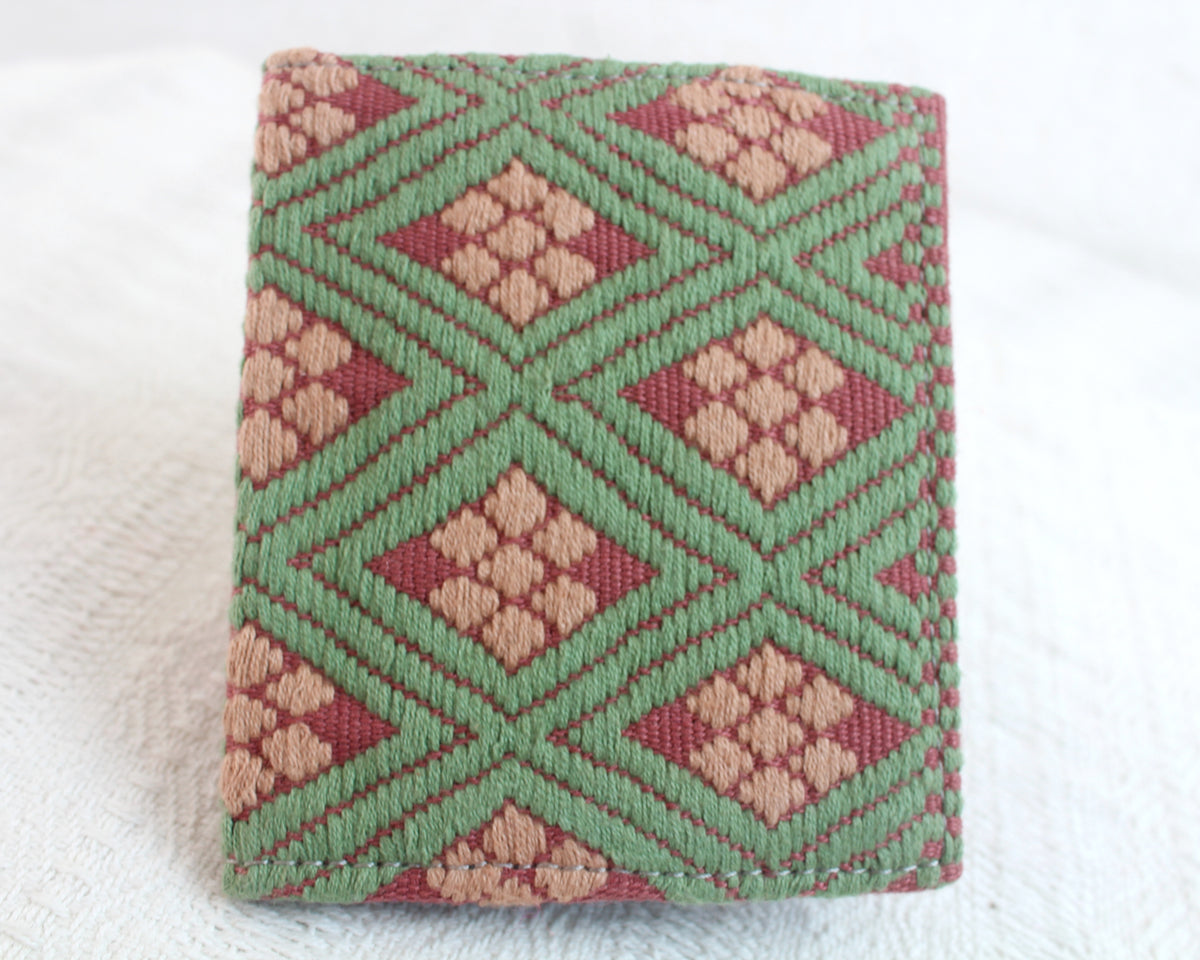 Tarjetero Flores Beige Verde