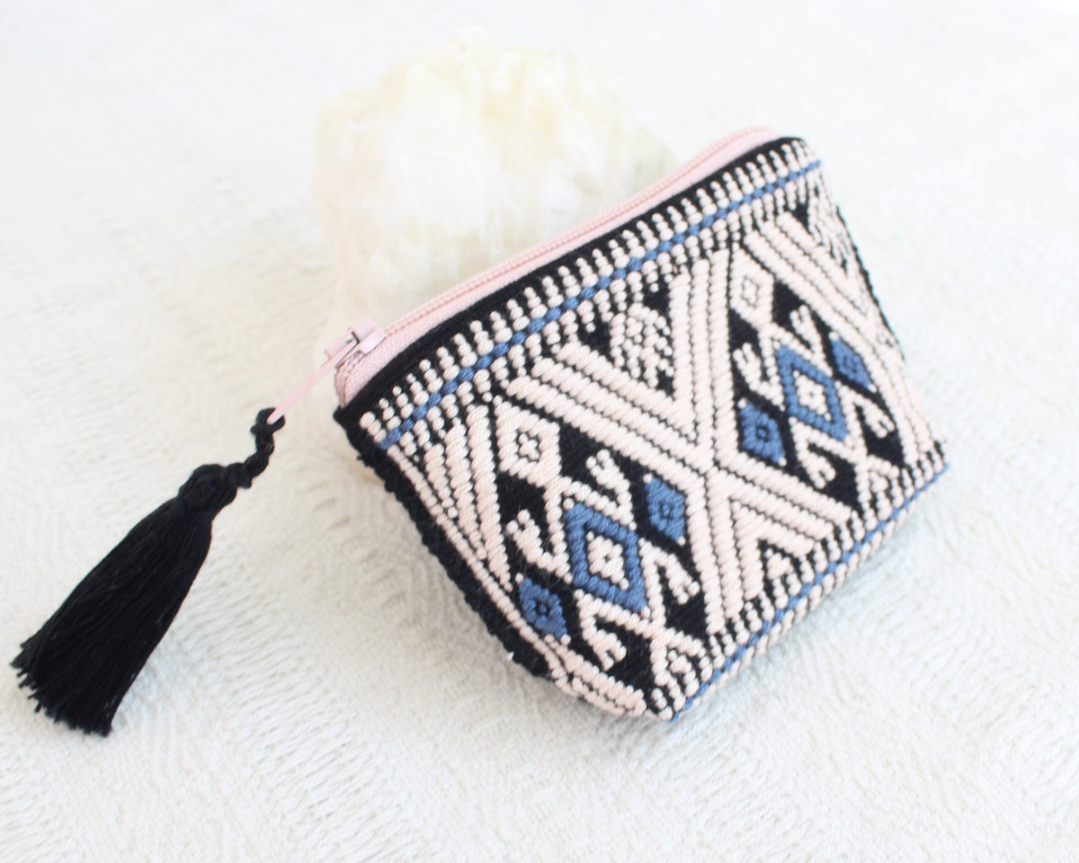 Mini Monedero Sapos Crema Negro