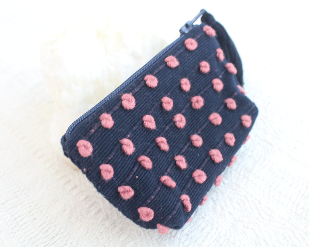 Mini Monedero Nuditos Azul Marino Rosa