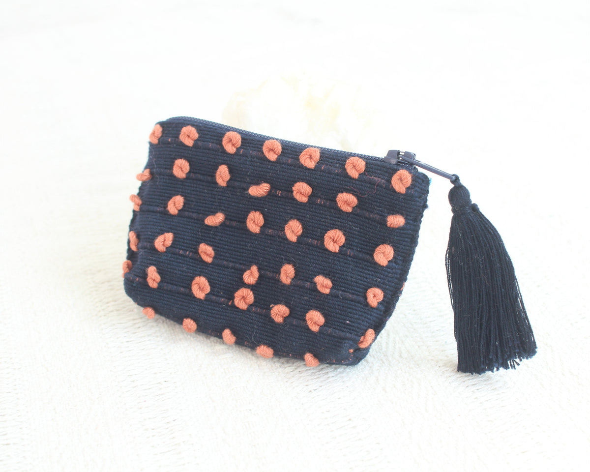 Mini Monedero Nuditos Azul Marino Naranja
