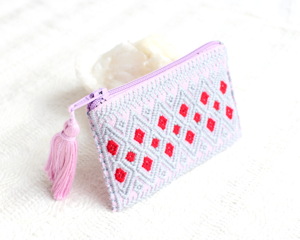 Mini Monedero Cosmos Lila Rojo Gris