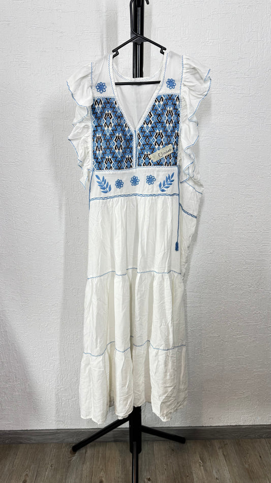 Vestido Antonia Blanco Azul