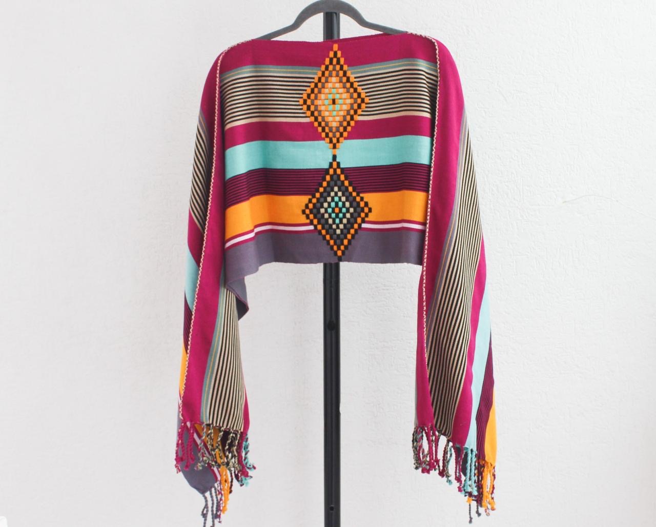 Jorongo Rombos Rosa Turquesa Amarillo