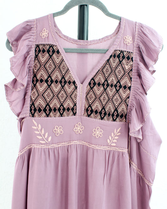 Vestido Antonia Lila Negro Beige