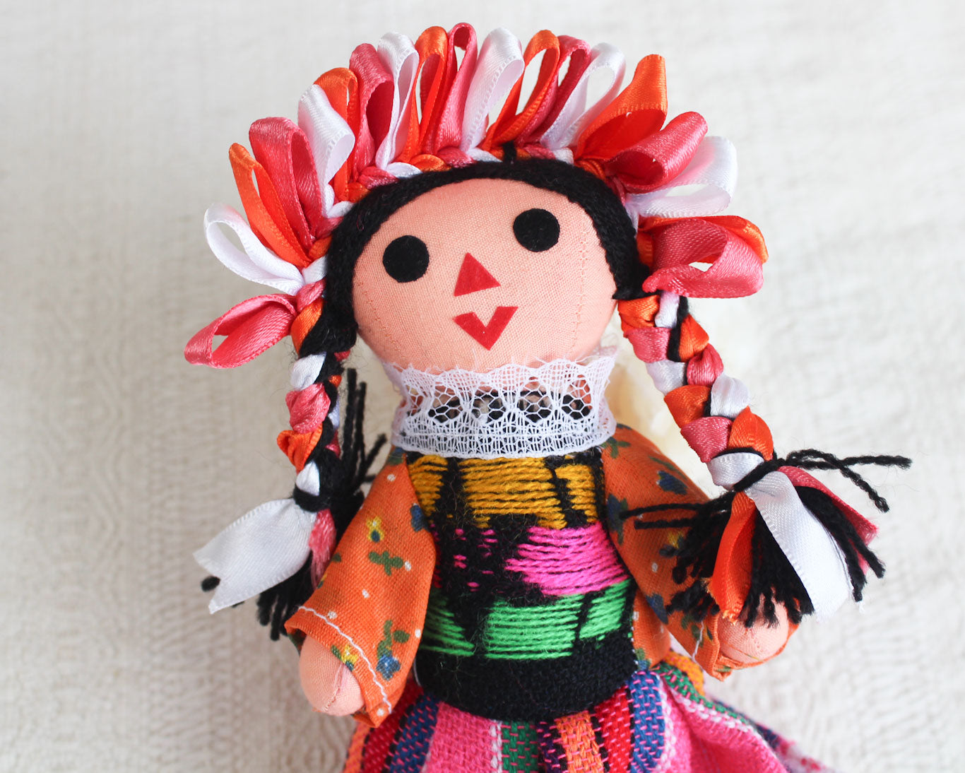 Muñeca Lelé  Grande Naranja Blanco Rosa