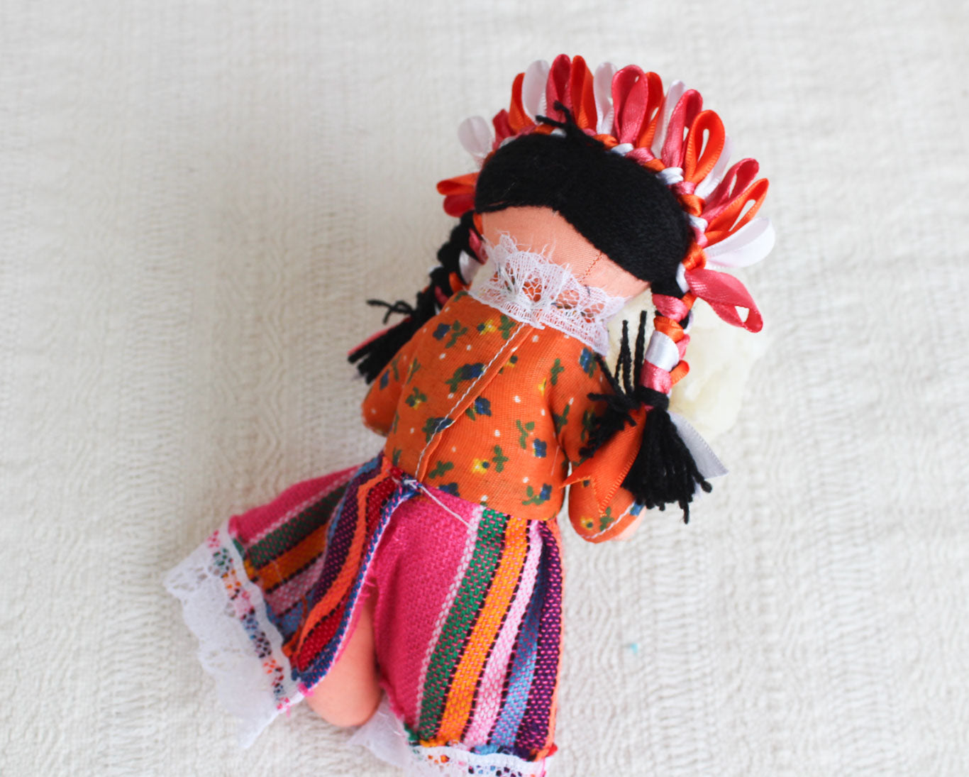 Muñeca Lelé  Grande Naranja Blanco Rosa