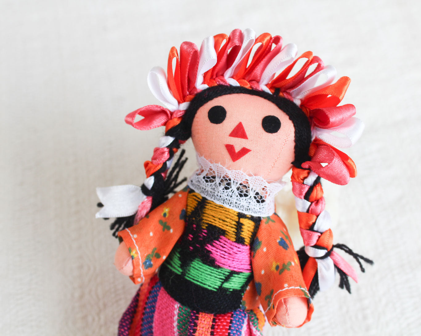 Muñeca Lelé  Grande Naranja Blanco Rosa