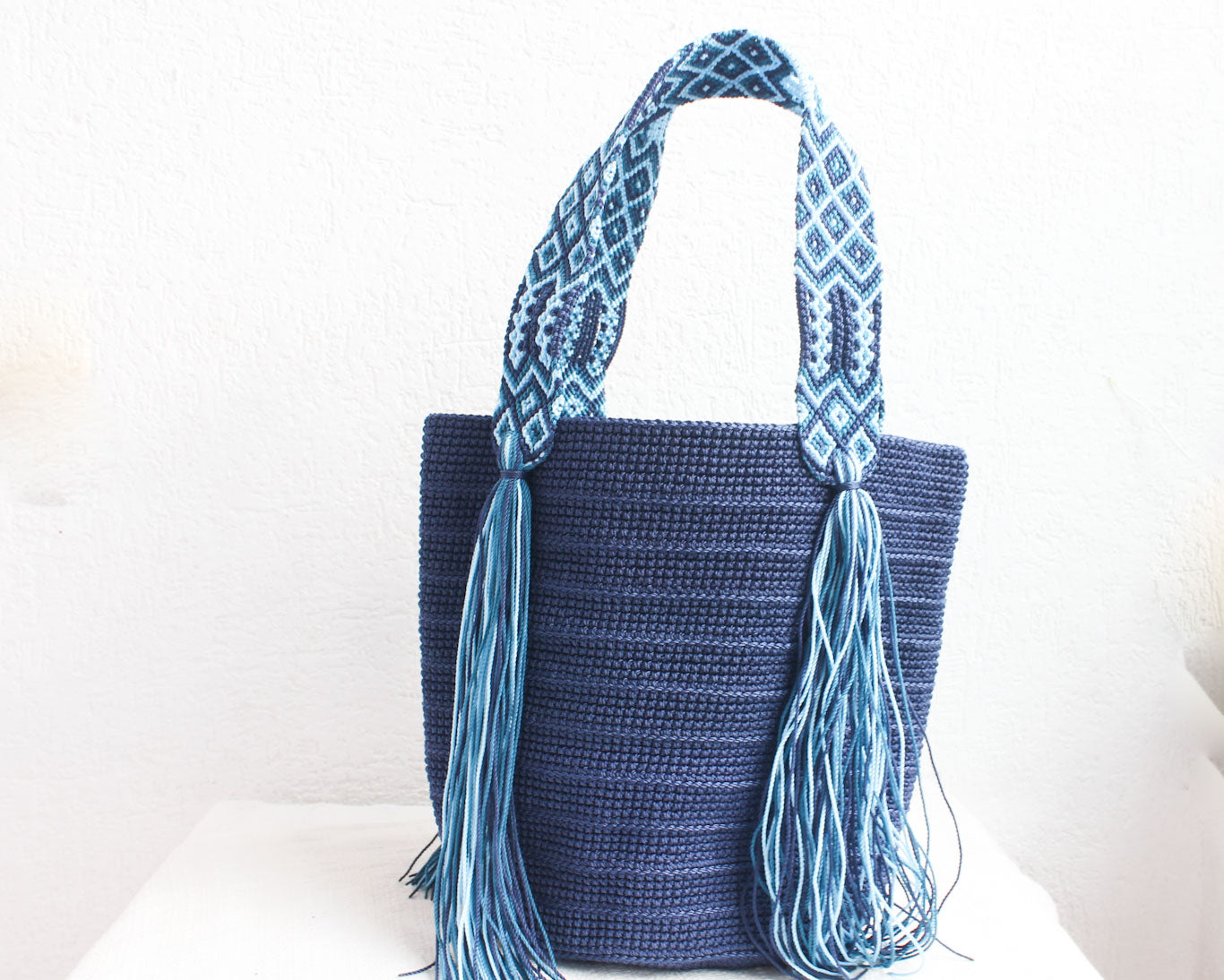 Bolso de mano Azul Marino Azul Claro