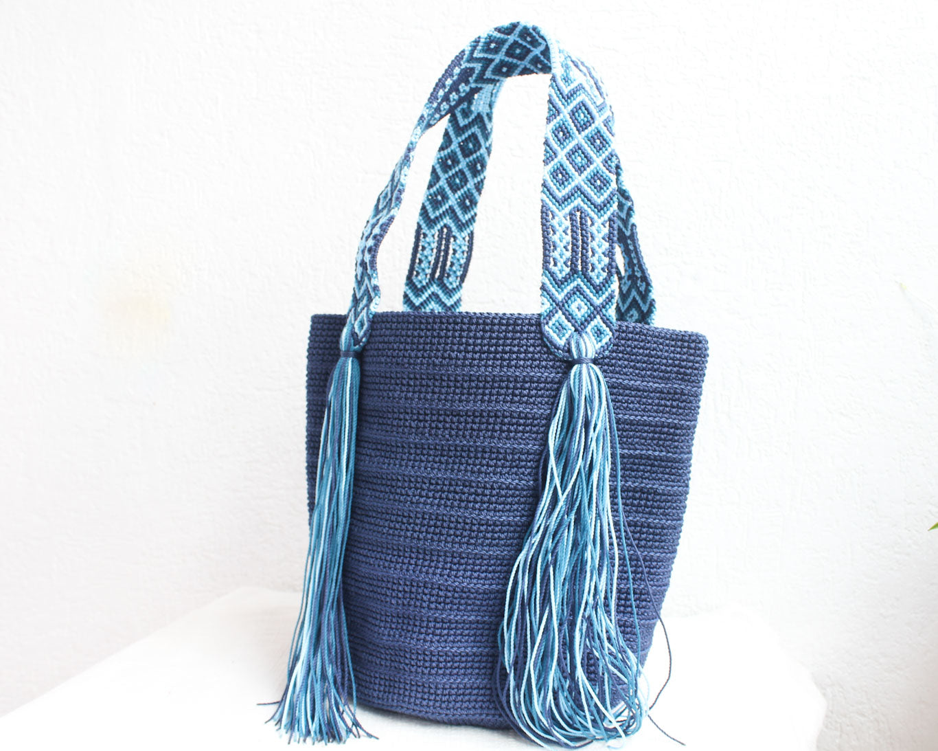 Bolso de mano Azul Marino Azul Claro