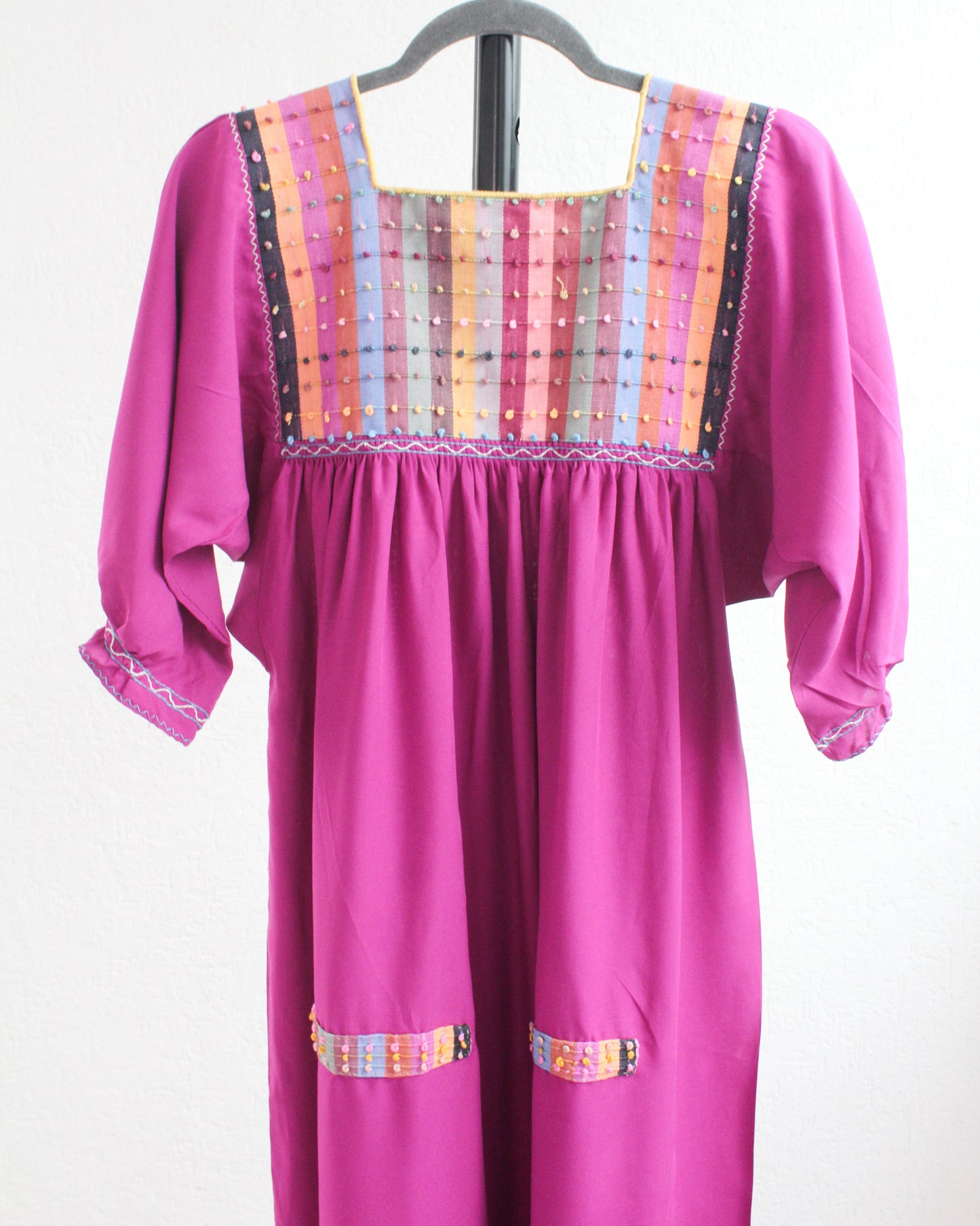 Vestido Nuditos 3/4 Manga Violeta