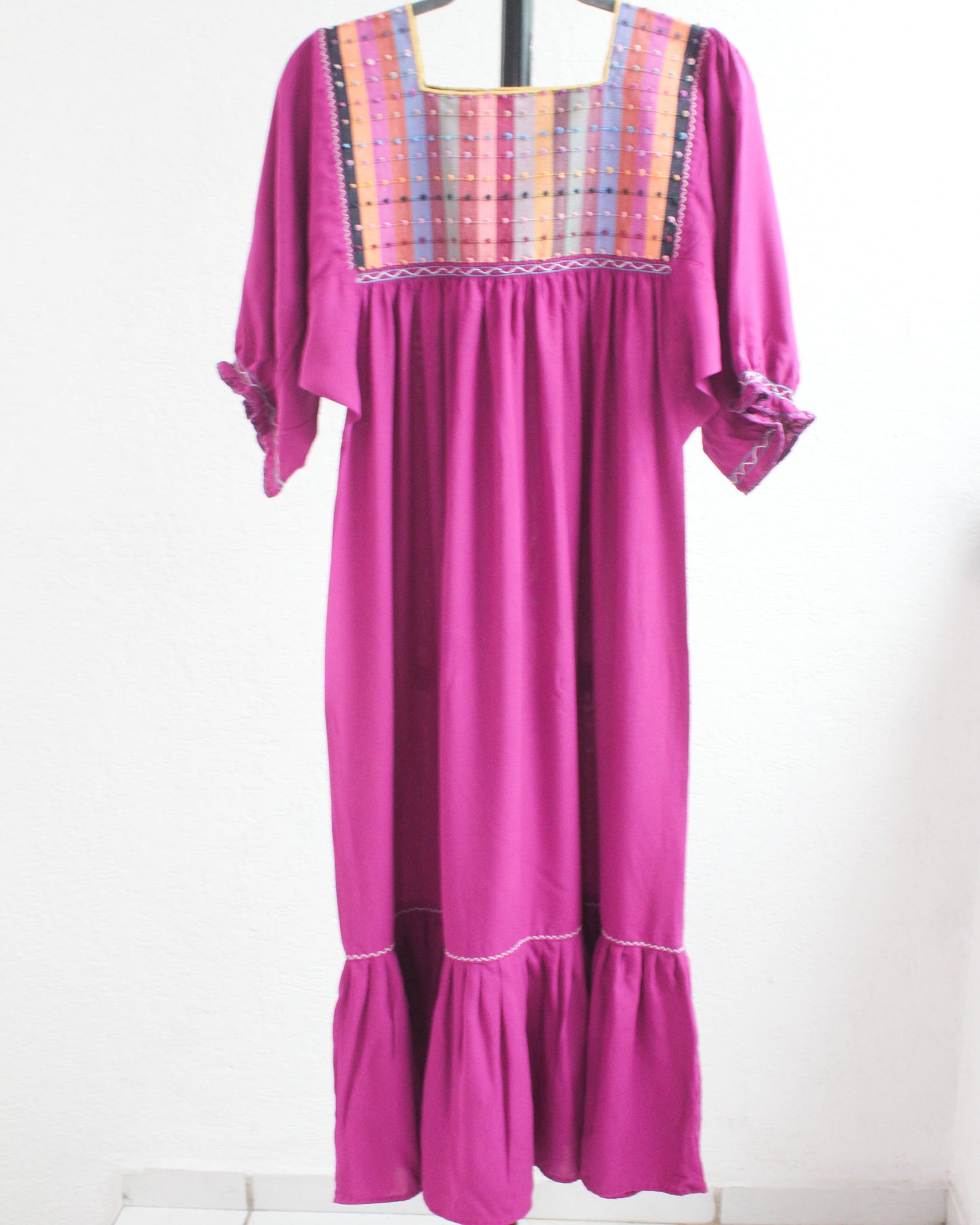 Vestido Nuditos 3/4 Manga Violeta