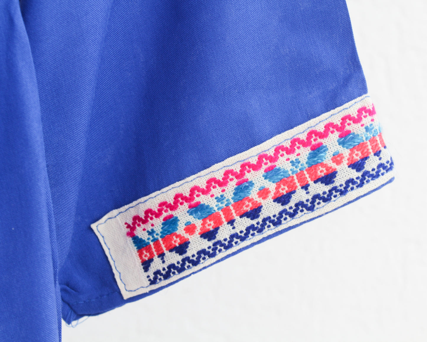 Blusa Cuello V Azul Mariposas Colores