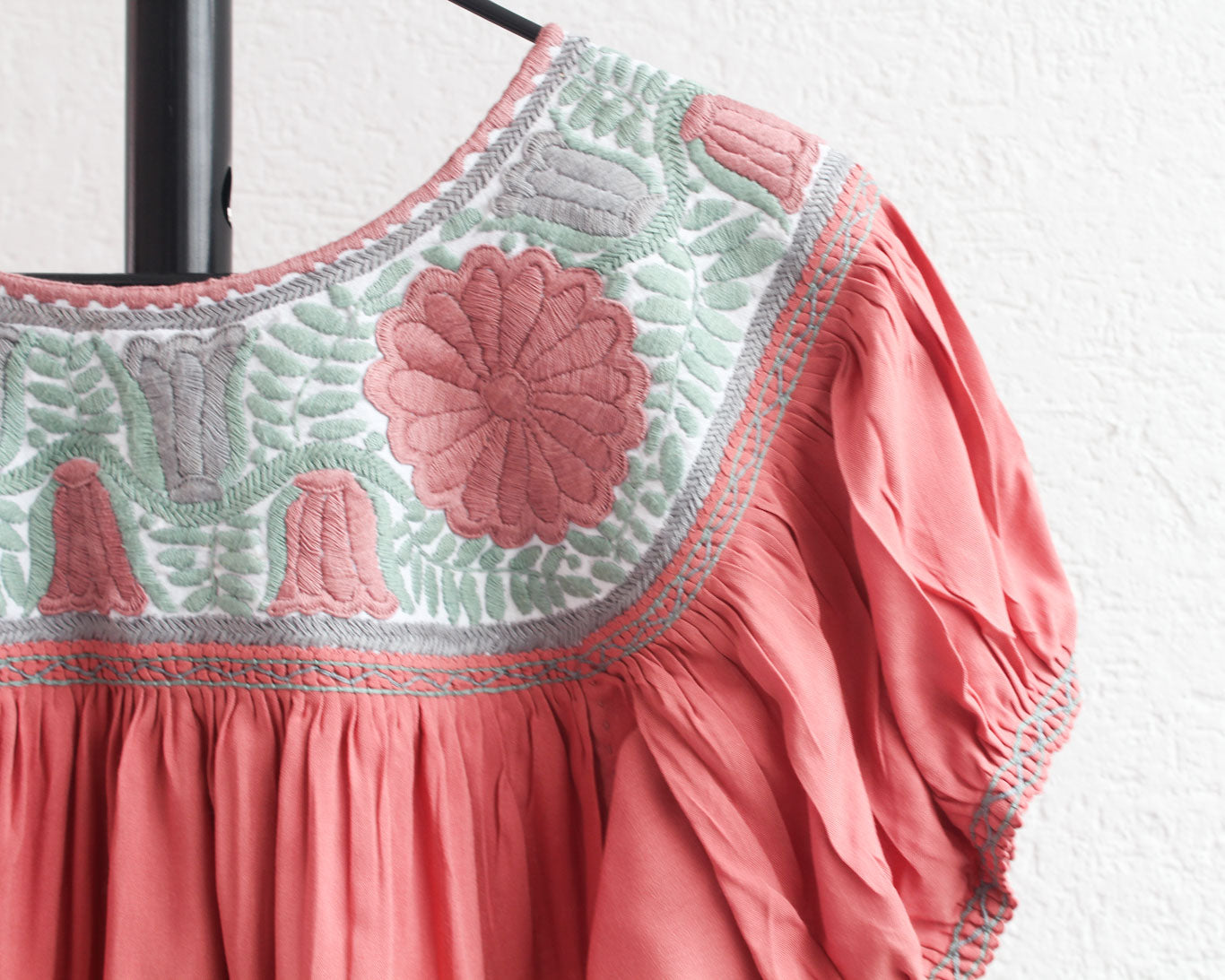 Blusa Aguacatenango Coral Menta Rosa