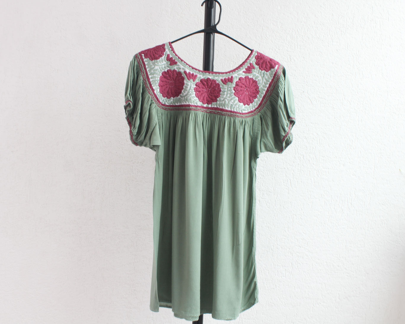 Blusa Aguacatenango Menta Vino