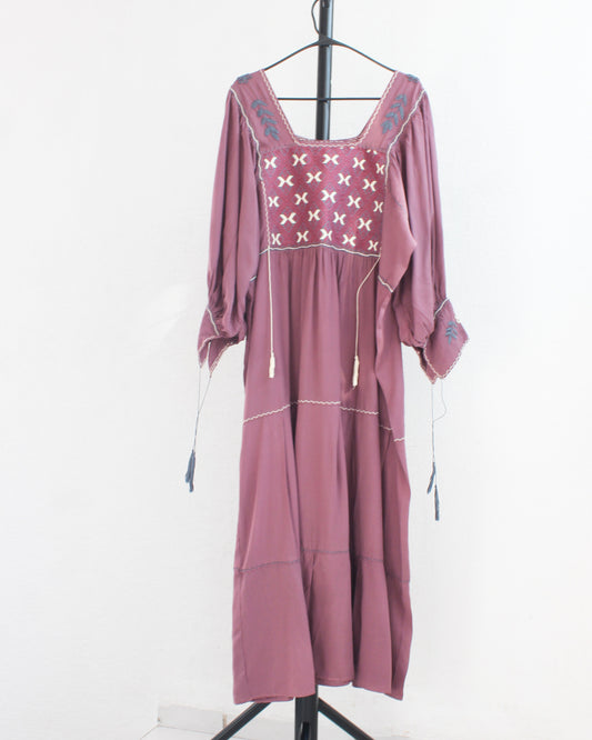 Vestido Elena Palo de Rosa  Manga 3/4  L - XL