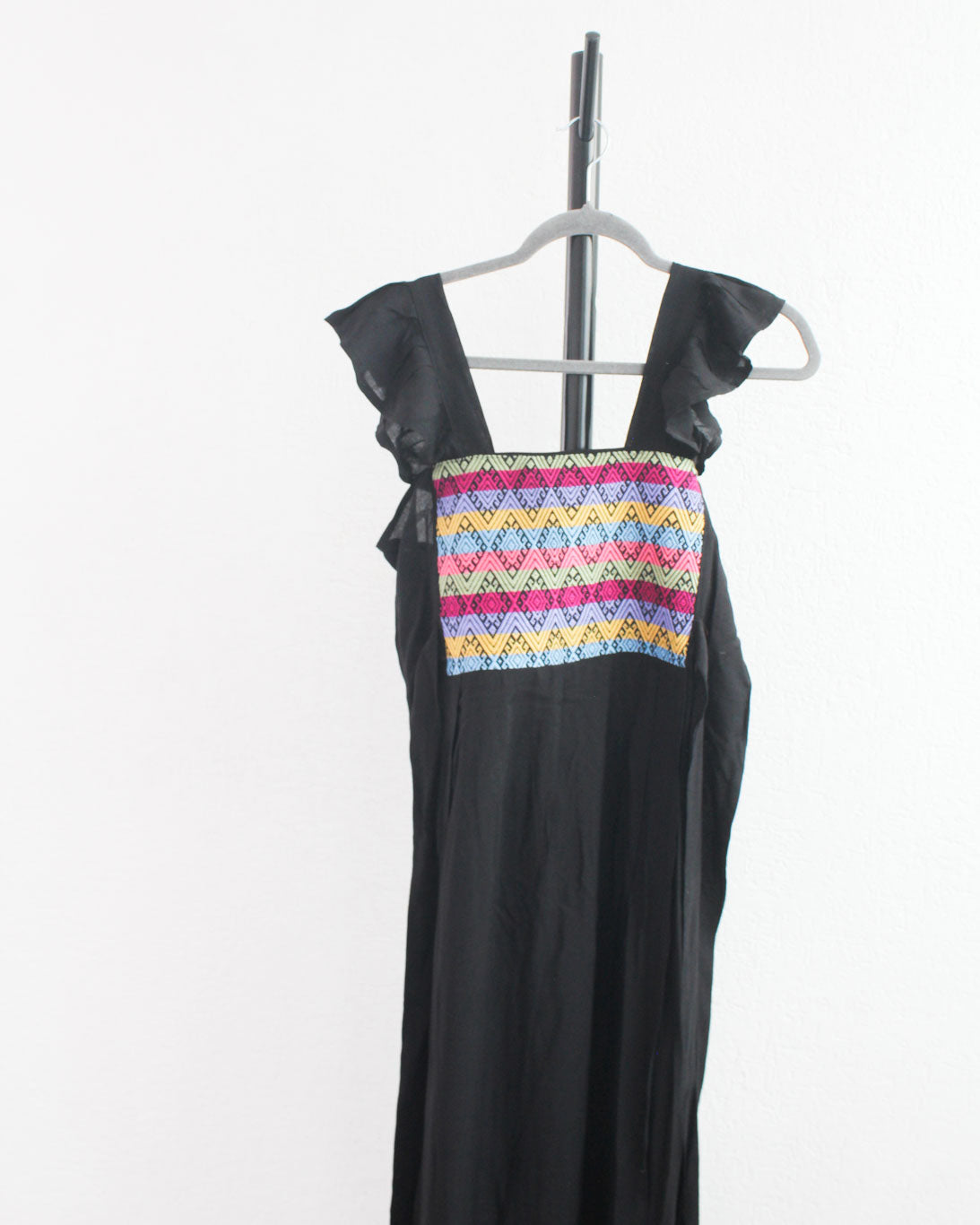 Vestido Abierto Telar Negro Colores