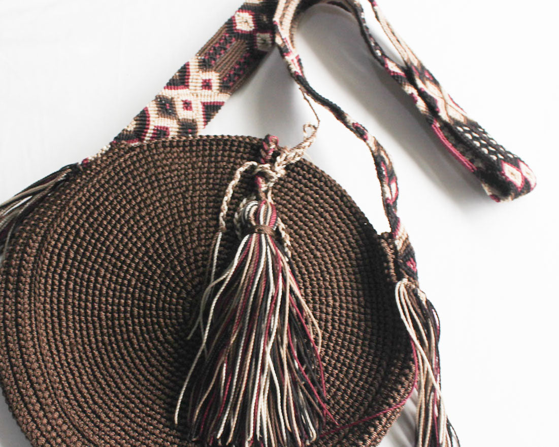 Bolso Redondo Café Guinda