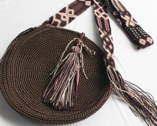 Bolso Redondo Café Guinda
