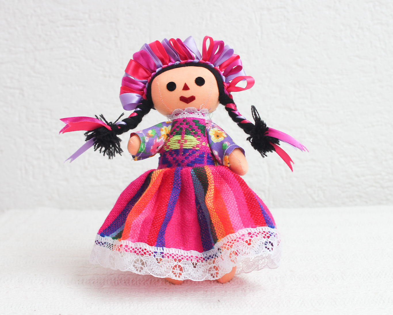 Muñeca Lelé Mediana Rosa Lila Fiusha