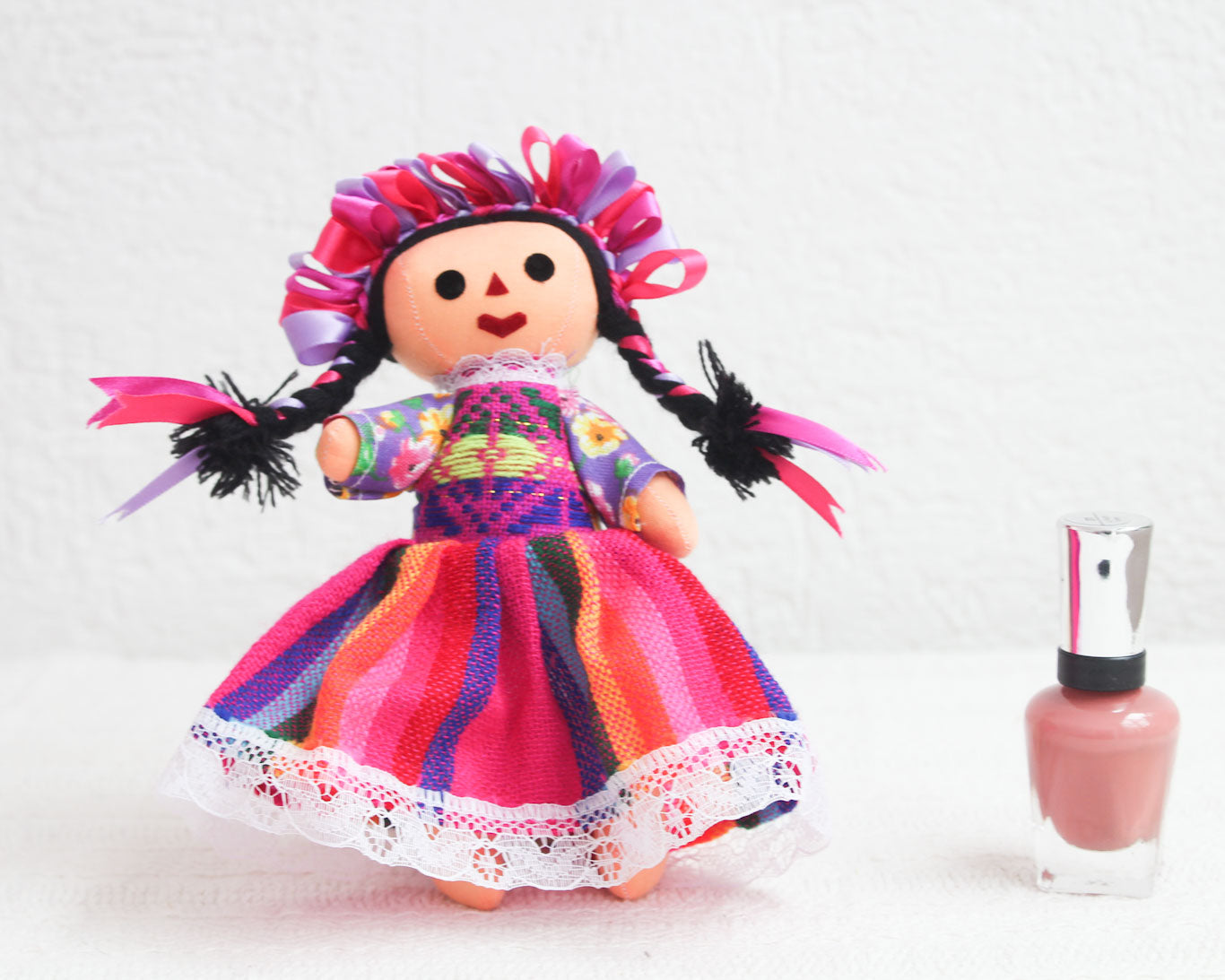 Muñeca Lelé Mediana Rosa Lila Fiusha