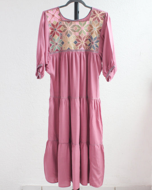 Vestido Maria Flores Rosa L / XL