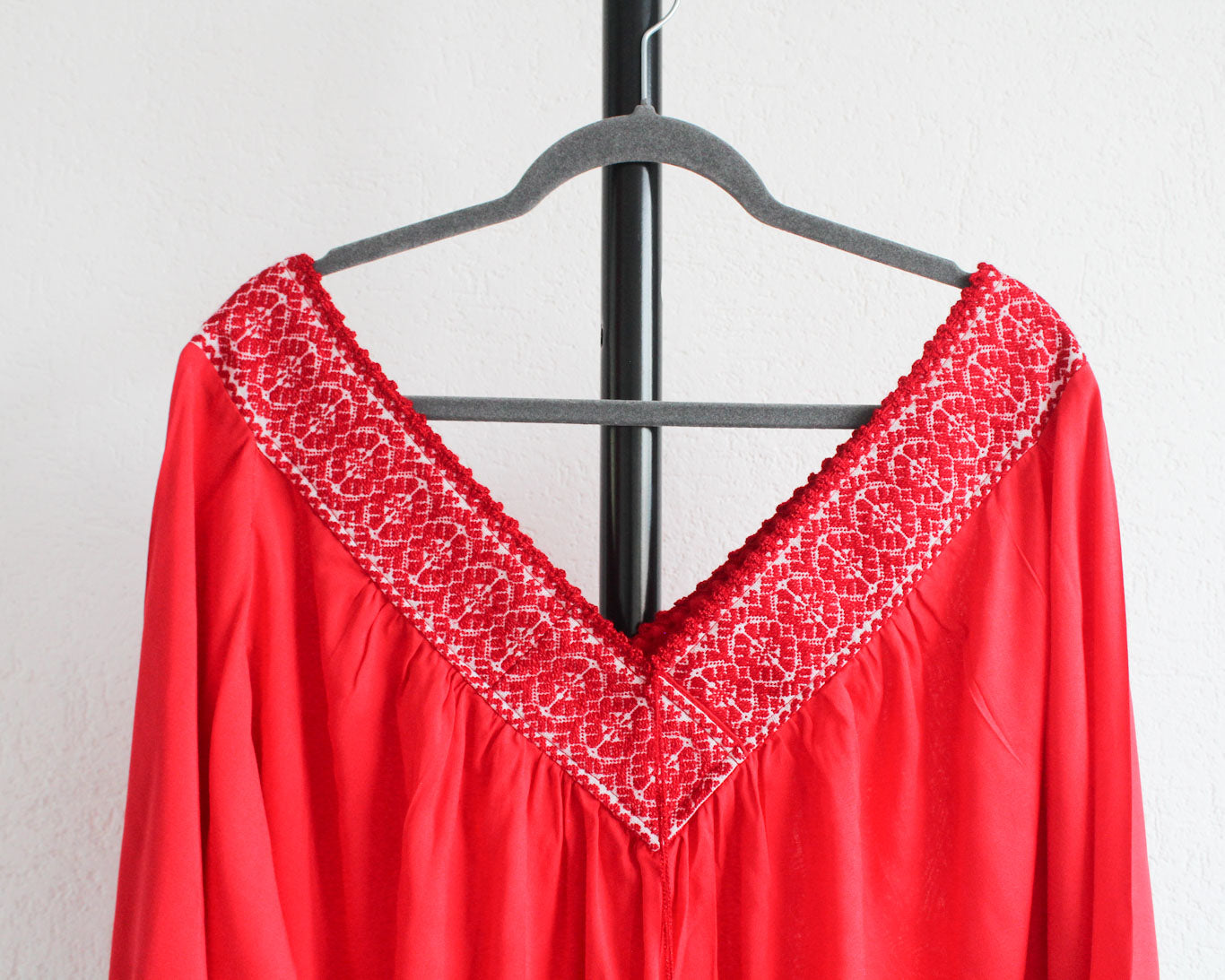 Blusa Cuello V XXL Flores Rojo