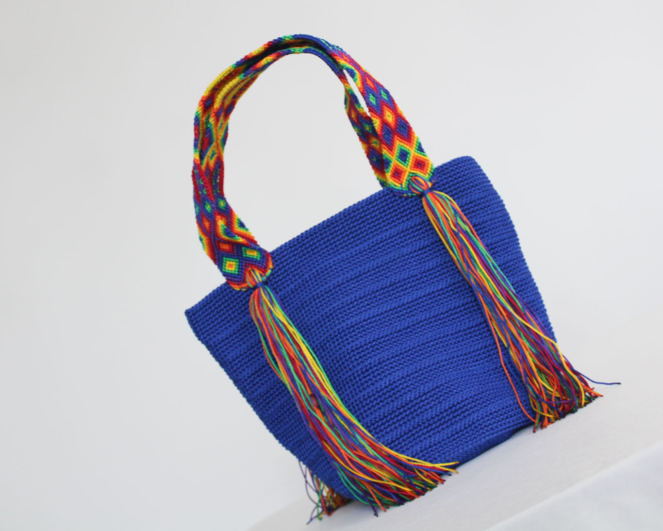 Bolso de mano Azul Rey Amarillo