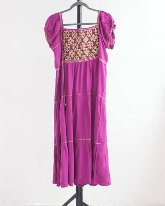 Vestido Gloria Violeta Beige M L