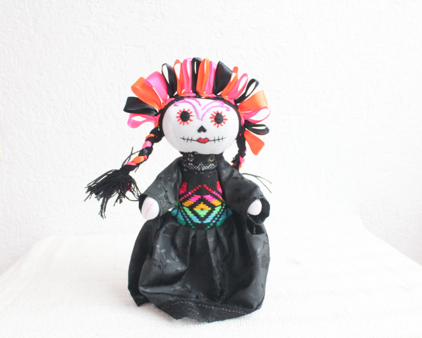 Muñeca Lelé Catrina Negro Rosa Negro